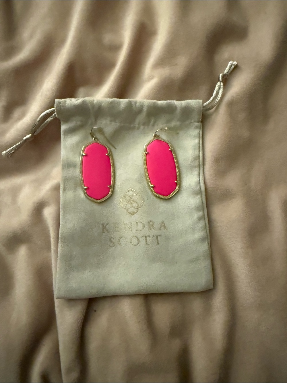 Kendra Scott Pink Danielle Drop Earrings